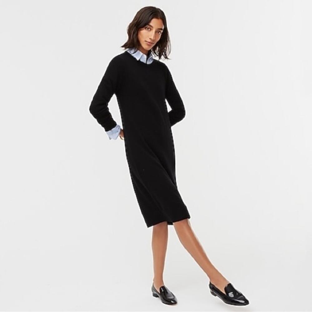 J.Crew Long-sleeve Everyday Cashmere Crewneck Dress